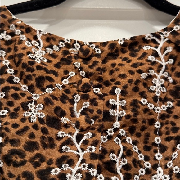 NWT Free the roses leopard print peplum top - Picture 5 of 6
